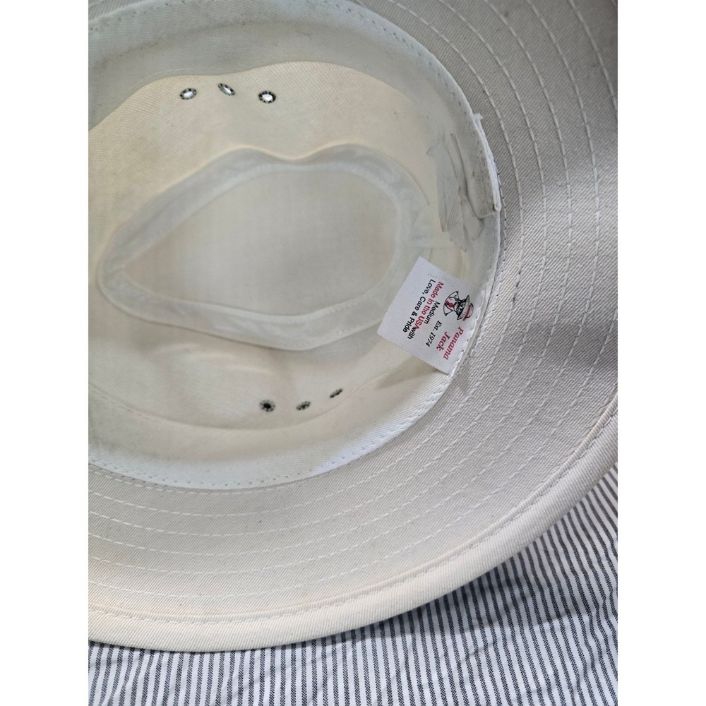 Panama Jack Safari Bucket Hat Beige Canvas Adjustable Strap Outdoor Sun Hat - Picture 5 of 7